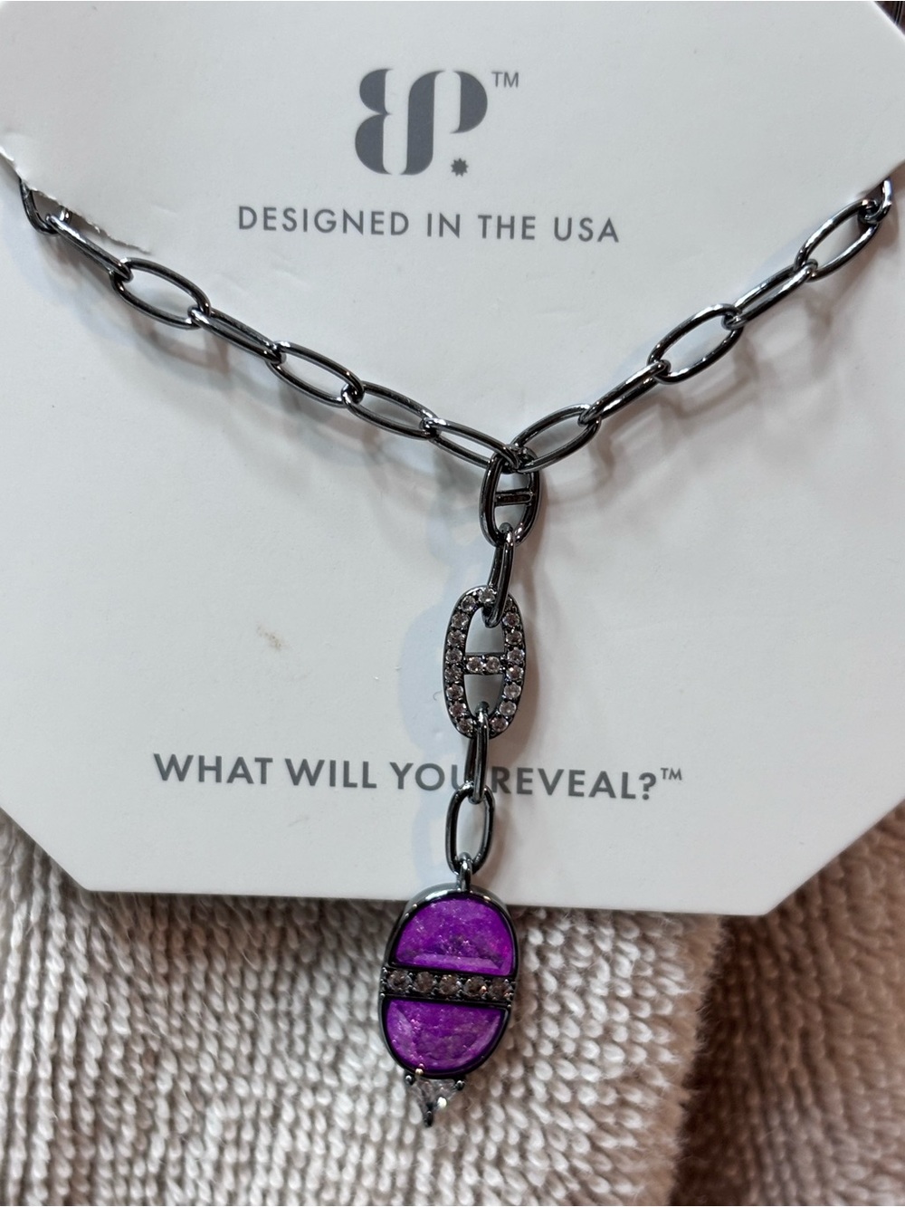 Bomb Party Heavenly Intervention Lavender Crystal Hematite NK56230 18in